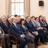 Uczestnicy uroczystości nadania godności doktora hnoris causa prof. dr. hab. Mathiasw Z. Strowskiemu