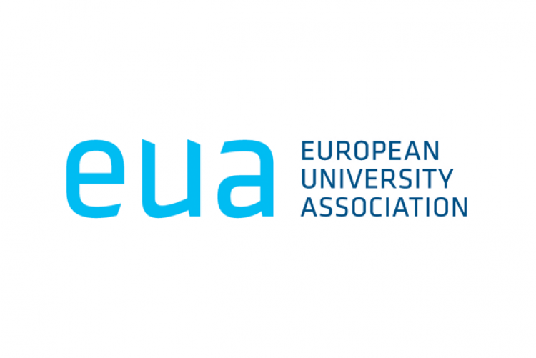Logo Rady Europejskiego Stowarzyszenia Uniwersytetów (EUA)