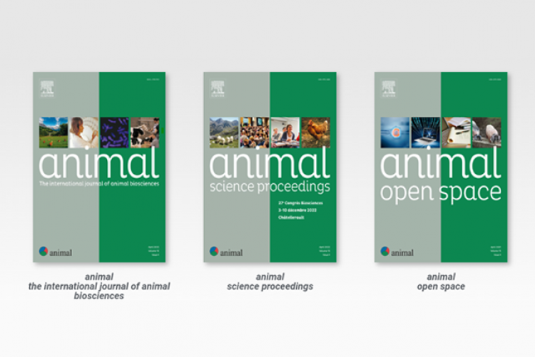 Zdjęcie przedstawiajace tytuły serii czasopism naukowych z rodziny Animal 